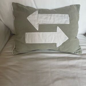 Dwell Gray and White Accent Pillow